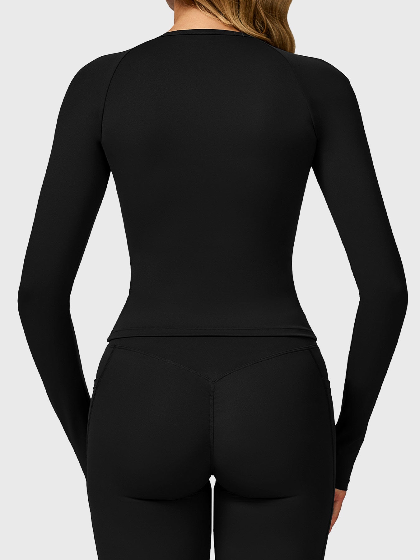 Haut Sculptant à Manches Longues