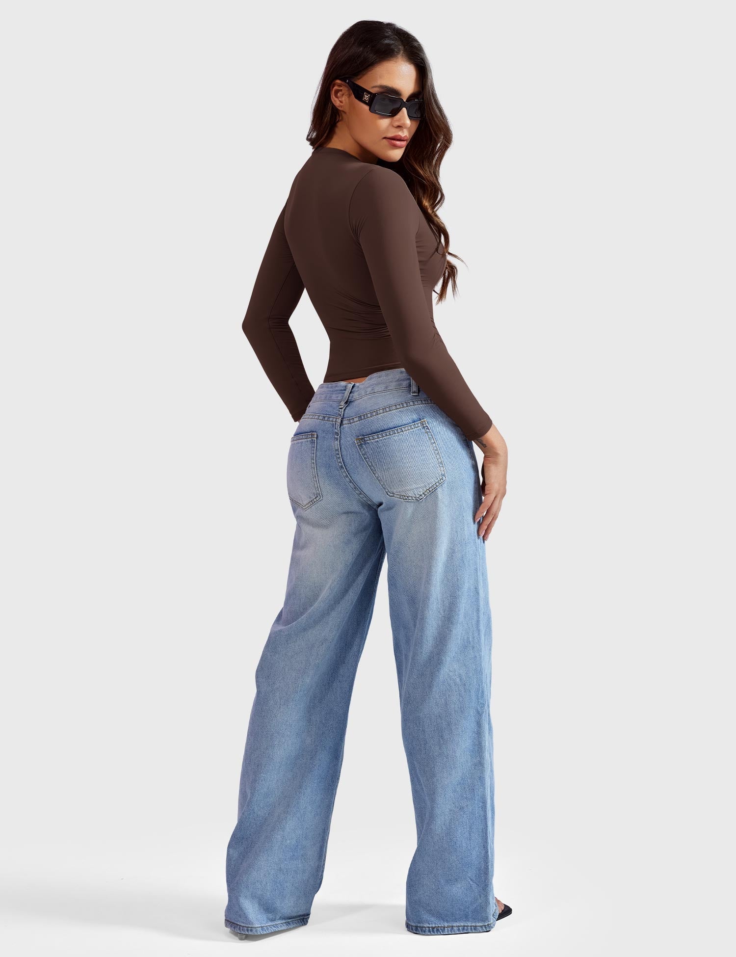 Top Sculptant à Manches Longues