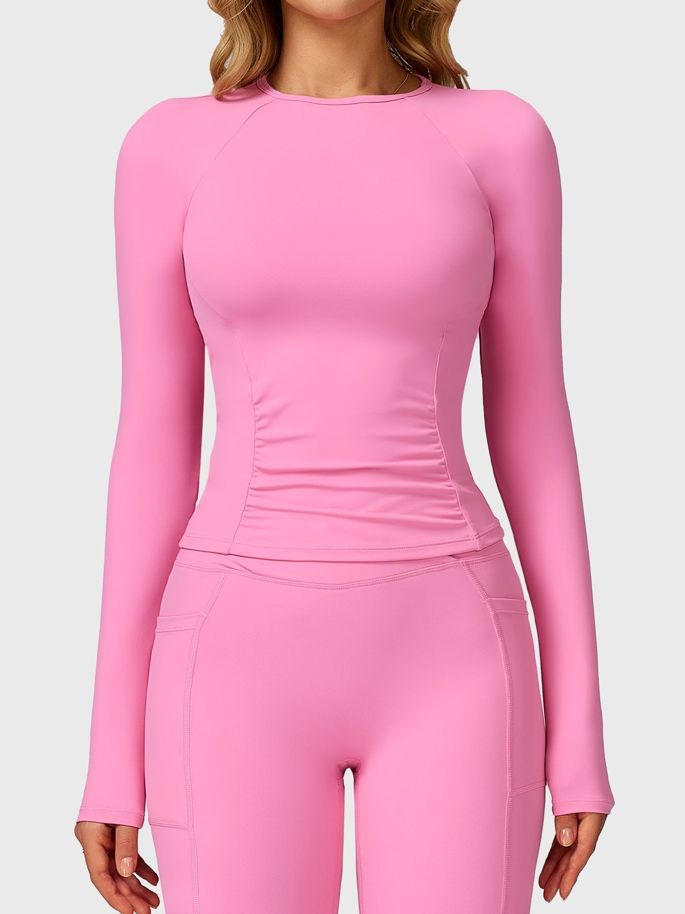 Haut Sculptant à Manches Longues