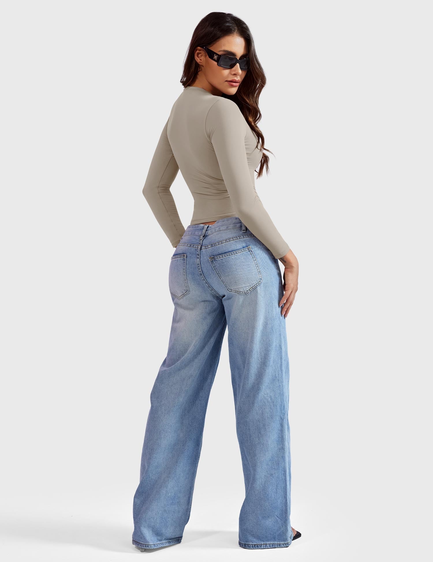 Top Sculptant à Manches Longues