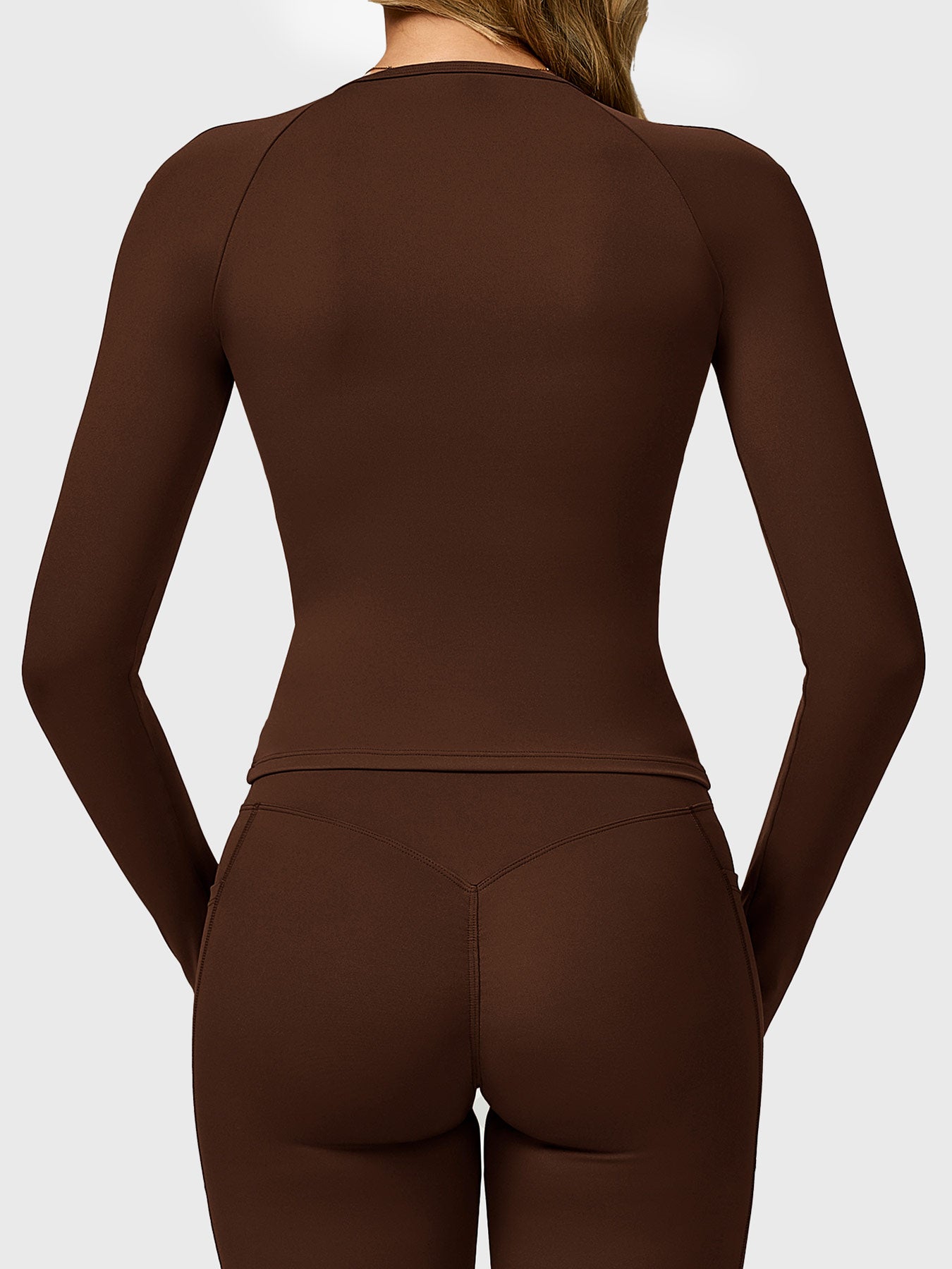 Haut Sculptant à Manches Longues