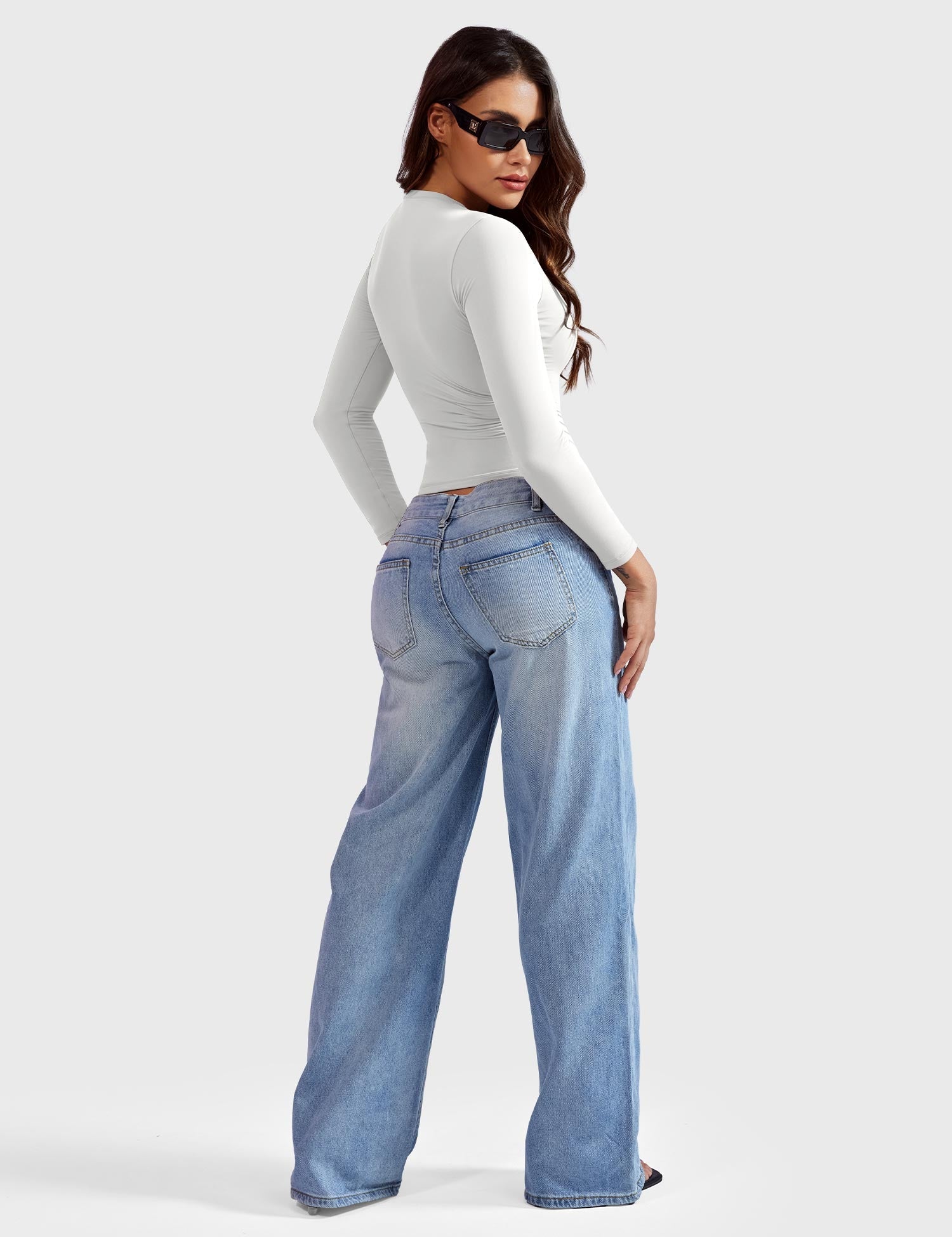 Top Sculptant à Manches Longues